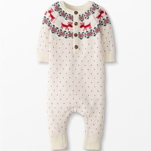 Baby Holiday Romper In Combed Cotton